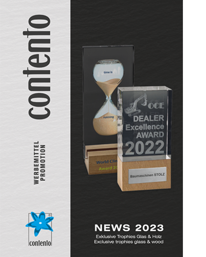 Contento Werbemittel Promotion Trophies Holz & Glas